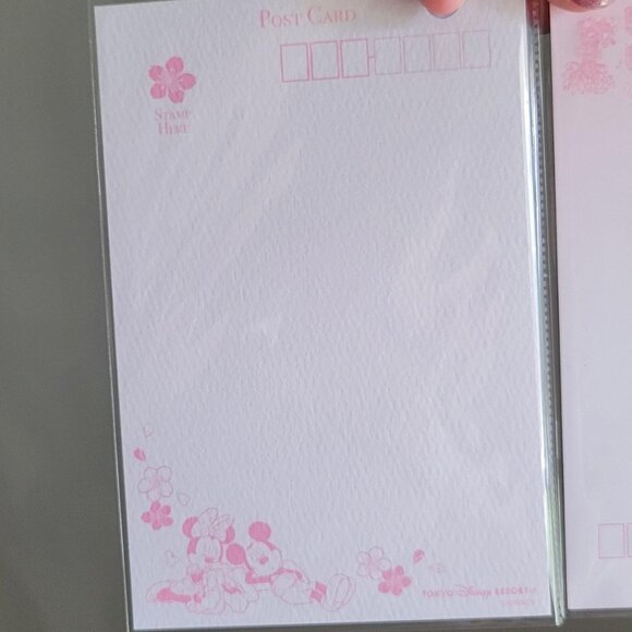 Tokyo Disney Postcards - Pink - Set of 2- New - Picture 5 of 6
